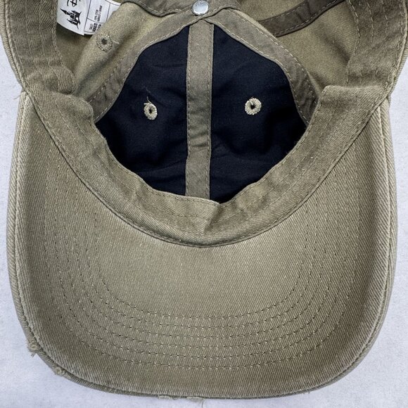 Disney Parks Mickey Mouse Hat Distressed Olive Green Baseball Cap Adjustable - Picture 9 of 10